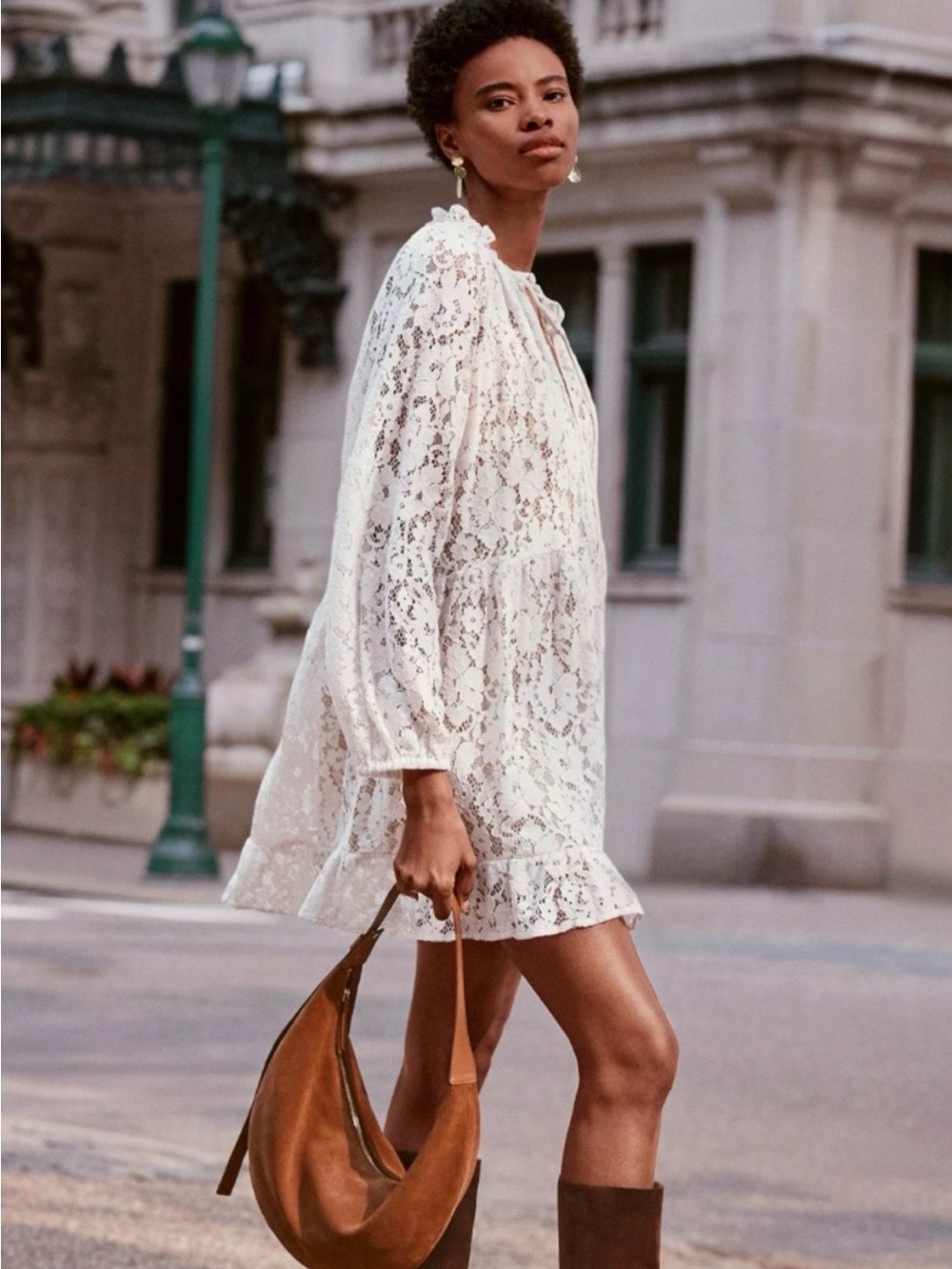 LOFT White Lace Mini Dress